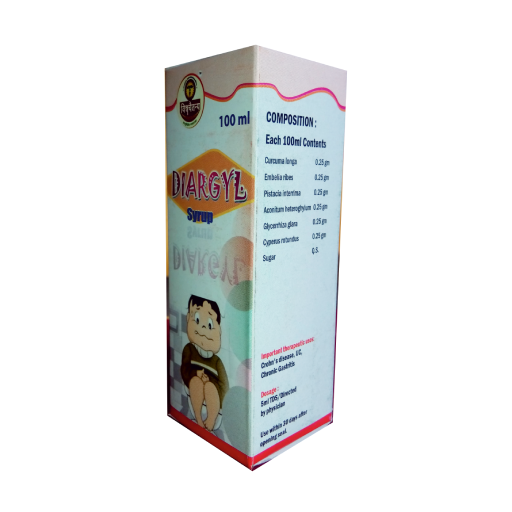 Diargyl Digestive Liquid 100 ML Treat acute &Chronic diarrhoea of varied aetiology and Chronic amoebiasis 	 	 Crohns disease, UC, Chronic Gastitis