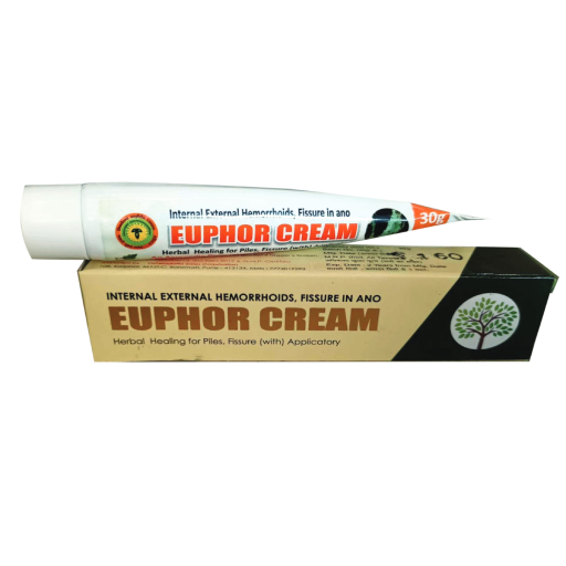 Euphor Cream 30 gm External /Internal Hemorroids , Fissure in ano  Herbal healing for piles, Fissure (with) Applicatory